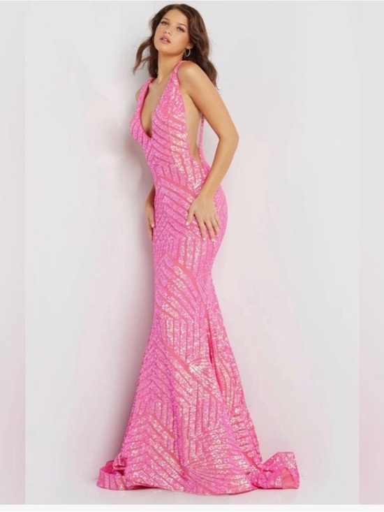 Jovani Dresses & Skirts - Jovani Pink Sequin Halter Mermaid Gown